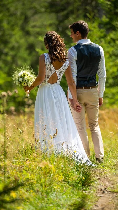 Hochzeitskleid hinten